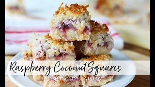 Raspberry Coconut Squares (Keto Low Carb)