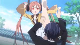 Rentaro and Enju Training I Enju Kicks With Skirt I Black Bullet