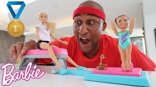 Daddy Opening Barbie Gymnastics Toys | Toys AndDad