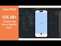 SwiftUI iOS16 custom tab bar with center button - part 1 - In Less than 5 mins.