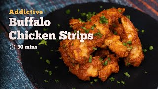 Buffalo Chicken Strips | Spicy Chicken | Fried Chicken Strips | Party Appetizers | Cookd