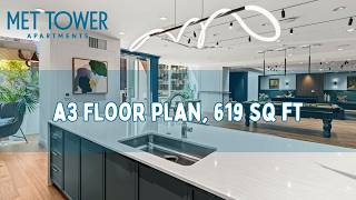 A3 Floor Plan | 2408 | 619 sq ft | Studio