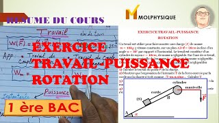 exercice de rotation travail et puissance#TRAVAIL ET PUISSANCE #ROTATION