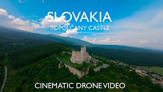 Topolcany castle 4k drone cinematic video