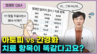 아토피와 간경화, 완전 다른 질환인데 치료 항목이 같다고요?