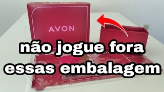 reaproveitando caixa de presente da Avon 2022