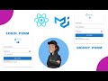 Design a SignUp and Login Form with Validation || Material UI || React || Part 1