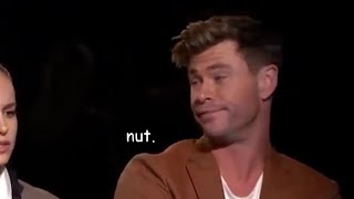 chris hemsworth being questionable for like a minute