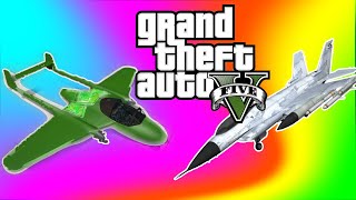 MILITARY JET VS PYRO JET! (WHICH IS FATSER?) (GTA V FUNNY MOMENTS)