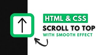 How To Create Scroll To Top Button ( Back to top ) Using Only HTML & CSS