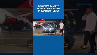 Erdogan Tiba di Indonesia, Presiden Prabowo Sambut Langsung Presiden Turki di Bandara Halim