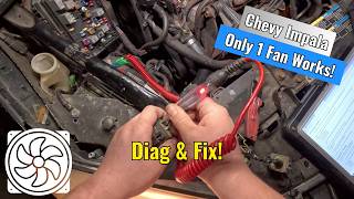 2010 Chevy Impala - Only One Cooling Fan Works! Diag & Fix!