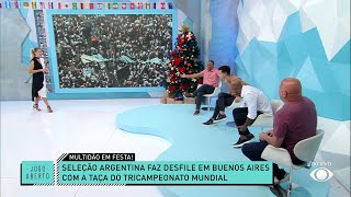 Debate Jogo Aberto: Comentaristas invejam festa argentina pelo título da Copa do Mundo