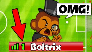 1 HP CLUTCH AGAINST THE HARDEST PROFESSOR EVIL CHALLENGE!!! (Bloons TD Battles)