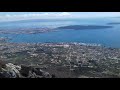 view on split and dalmatian islands from kozjak hill