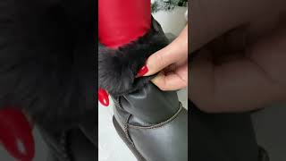 Кожаные угги UGG / темно-коричневые