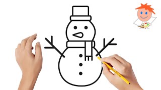How to draw a snowman | Easy drawings ⛄