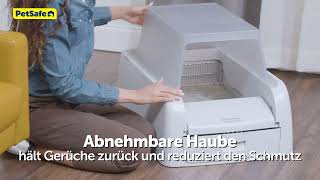 ScoopFree® Selbstreinigende Katzentoilette für Klumpstreu, mit dem Hauben- und Zubehörpaket