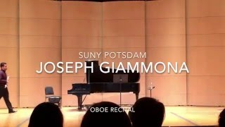 Joseph Giammona - SUNY Potsdam, Oboe Recital