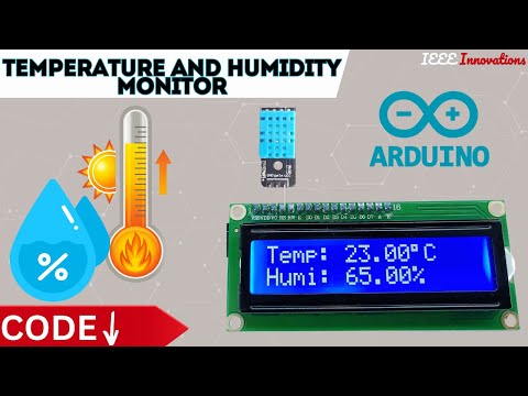 Temperature and Humidity Monitor with Arduino Uno Environment Monitoring System Best MINI Project