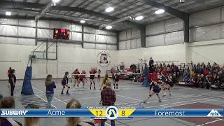 1A Girls SF2 - Acme vs Foremost - ASAA Volleyball Provincials 2019