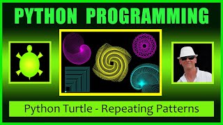 Python Turtle Graphics Drawing Repeating Patterns - Python Beginners Tutorial Learn Python Functions
