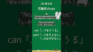 1分英文法「可能性のcan」