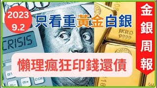 [金銀周報 9.2]黃金白銀跌完未? 美國預算赤字和債務不斷增加, 靠瘋狂印錢還債, 美元將大貶值, 對沖美元貶值, 應持有黃金白銀 [#黃金 #白銀 #黃金分析 #金價分析 #白銀分析 #黃金價挌]