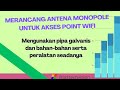 Merancang antena monopole dari pipa galvanis setinggi 15 meter untuk akses point wifi