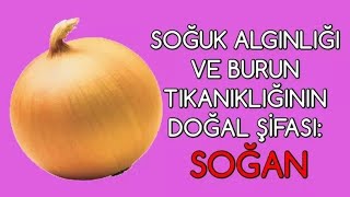 SOĞUK ALGINLIĞININ VE BURUN TIKANIKLIĞININ DOĞAL ŞİFASI: SOĞAN