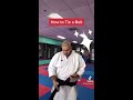 how to tie karate belt