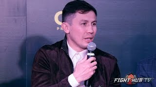 GENNADY GOLOVKIN ASKED TO PREDICT CANELO VS JACOBS SAYS "IM NOT GONNA MAKE ANY PREDICTIONS"