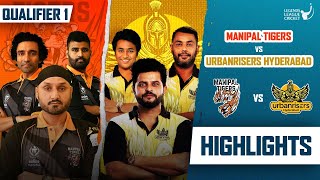 Highlights - Qualifier 1 |  Manipal Tigers VS Urbanrisers Hyderabad | Legends League cricket 2023