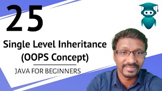 Java for Selenium : 25. Inheritance Concept | Types | Single Level Inheritance | Code Implementation