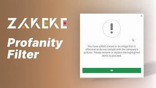 Zakeke Tutorials - Profanity Filter