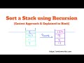 Sort a Stack using Recursion | Hindi | Programming Tutorials