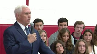 Ex VP Pence speaks at a Rochester Hills high school