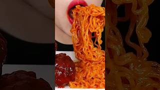 Spicy fire noodles challenge🔥Fried Chicken ASMR Eating mukbang#asmr#shorts #spicy#friedchicken#Asmr