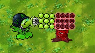 PvZ Fusion -Super machine gunner always open big 植物大战僵尸融合版 当超级机枪射手可以一直开大