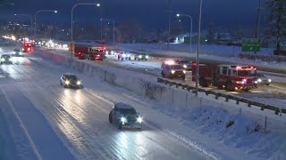 Traffic backed up in Spokane after crashes on I-90