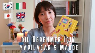 4 Dil Öğrenirken Kullandığım 5 Madde (Evde Etkili Dil Öğrenmek)