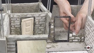 How To Make a Beautiful House(Model) #3 - Wood Flooring & Making door.