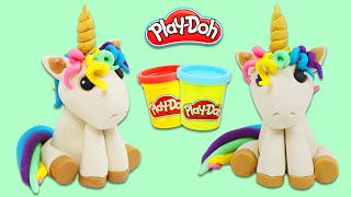 How to Make a Cute Play Doh Rainbow Unicorn | Fun & Easy DIY Play Dough Arts and Crafts!