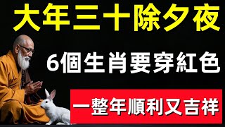 風水大師說：大年三十除夕夜，6個生肖要「穿紅色」迎接新年，這樣才能發大財！財運旺旺來，一整年順利又吉祥！#生肖 #運勢 #風水 #財運 #佛教 #佛韻玄心#佛学