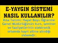 e yaygın sistemi nasıl kullanılır