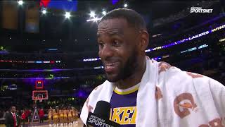 LeBron James on Caldwell-Pope's impact down the stretch and his highlight dunk vs. Kings
