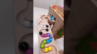 marble Run Race ASMR #230 Wooden Wave Course Colorful Marbles   #marblerun #marblerunrace #asmr