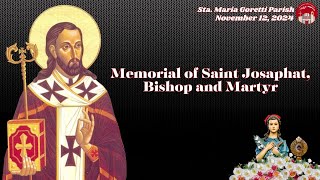 November 12, 2024 / Memorial of Saint Josaphat, Bishop and Martyr