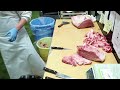 ジャンボ市お肉屋さん日常の作業風景【国産和牛ウデ（ダキチマキ側）～クリでしゃぶしゃぶ、残りは焼肉スペック編】