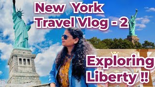 USA 🇺🇸 లో Statue of  Liberty 🗽😍 ||  New York Summer Travel Vlog #2 in #2024 #usateluguvlogs #travel